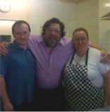 A photo of Ricky Tomlinson visiting Little Jak's